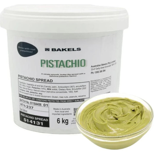 Bakels Pistachio Spread Made In Australia 6kg Tub Bulk 394264 - SuperOffice