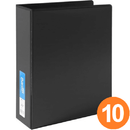 Bantex Insert Lever Arch File Folder 70mm A4 Black Box 10 100851651 (10 Pack) - SuperOffice