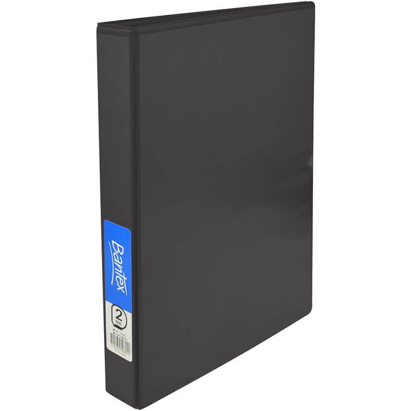 Bantex Insert Ring Binder 2D 25Mm A4 Black 100851567 - SuperOffice