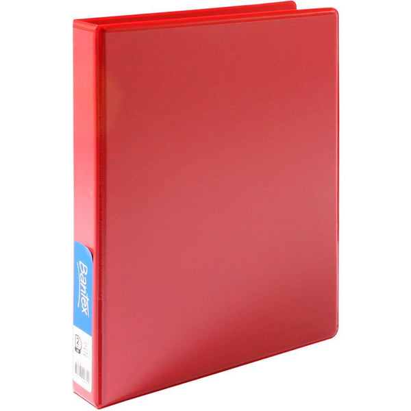 Bantex Insert Ring Binder 2D 25Mm A4 Red 100851566 - SuperOffice