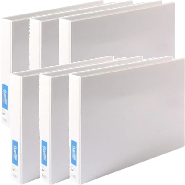 Bantex Insert Ring Binder Folder Landscape 2D 38mm A3 White 6 Pack 100851664 (6 Pack) - SuperOffice