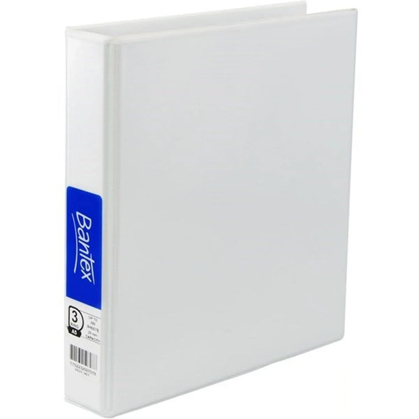Bantex Insert Ring Binder Folders 3D 25mm A5 White 25 Pack Box 100851555 (25 Pack) - SuperOffice
