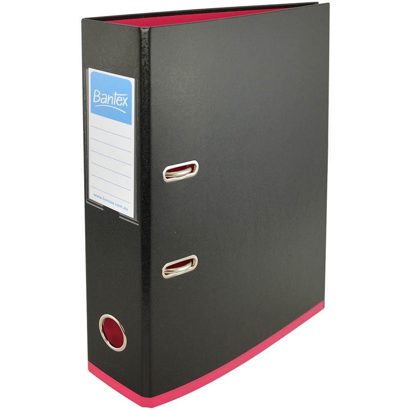 Bantex Lever Arch File 70Mm A4 2 Tone Black And Pink 100851500 - SuperOffice