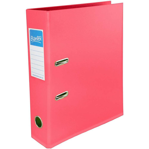 Bantex Lever Arch File 70Mm A4 Pink 100400740 - SuperOffice
