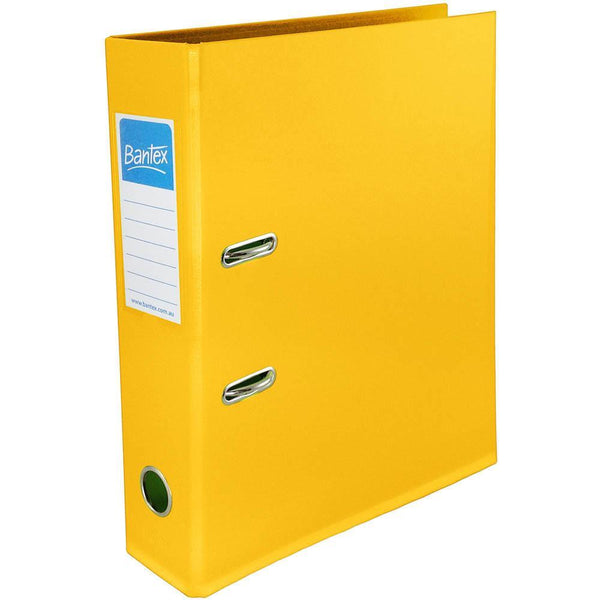 Bantex Lever Arch File 75Mm A4 Yellow 100080901 - SuperOffice
