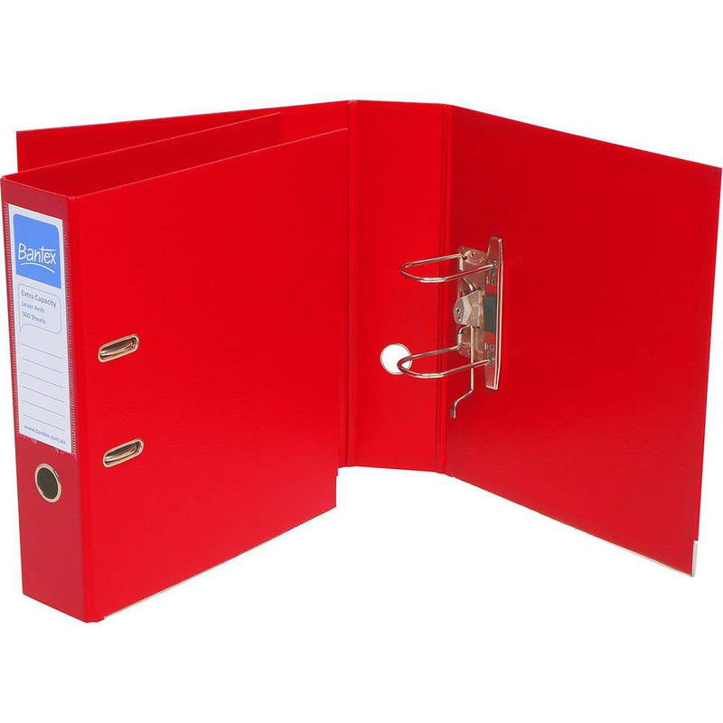 Bantex Pp Extra Capacity Lever Arch File 70Mm A4 Red 100851793 - SuperOffice