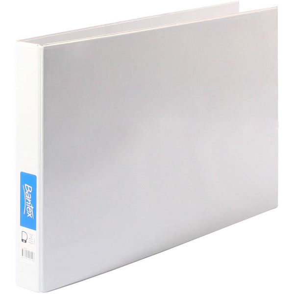 Bantex Pp Insert Ring Binder Landscape 4D 25Mm A3 White 100851663 - SuperOffice