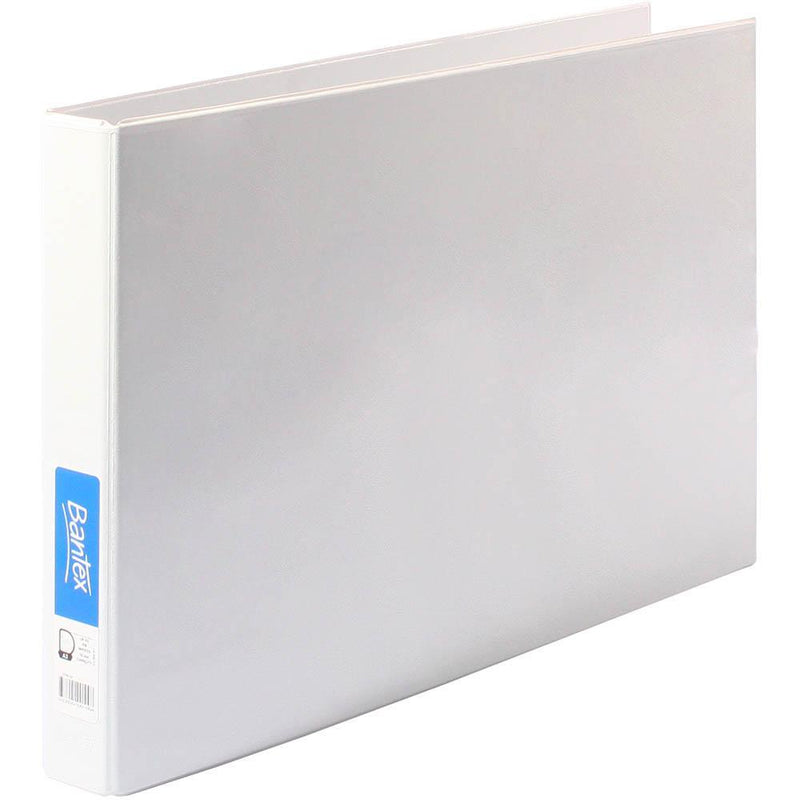 Bantex Pp Insert Ring Binder Landscape 4D 25Mm A3 White 100851663 - SuperOffice