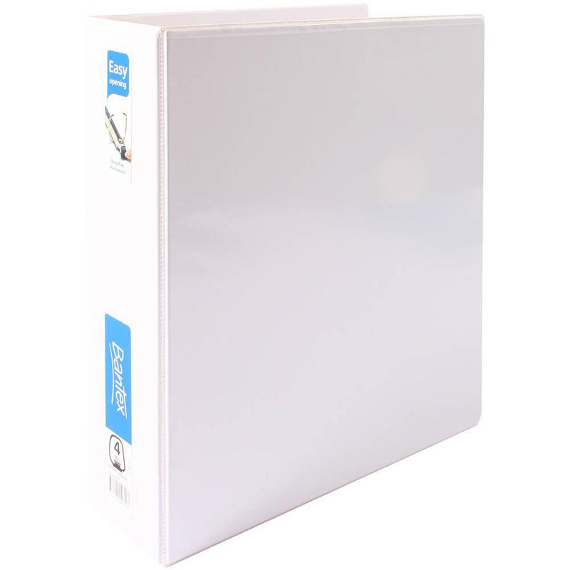 Bantex Premium Push Lever Insert Ring Binder 4R 65Mm A4 White 100851804 - SuperOffice