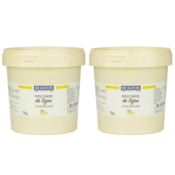 Beaufor French Dijon Mustard 1kg 2 Pack DM020 - SuperOffice