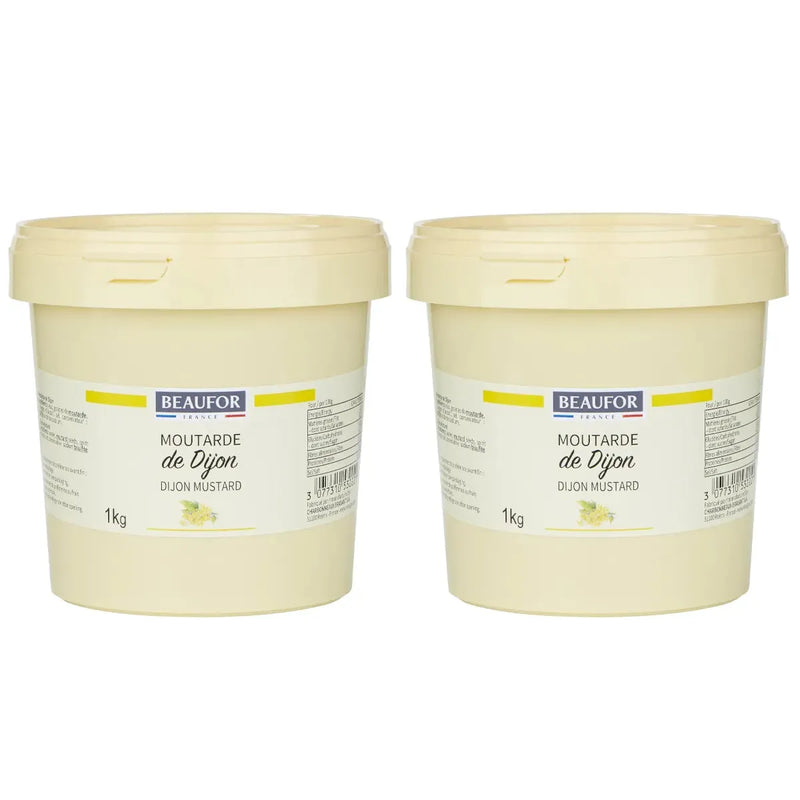 Beaufor French Dijon Mustard 1kg 2 Pack DM020 - SuperOffice