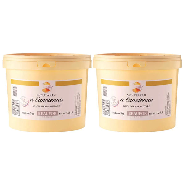 Beaufor French Wholegrain Mustard Bucket 5kg 2 Pack DM116 - SuperOffice