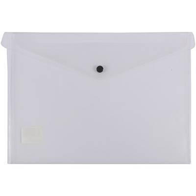 Beautone Document Folder Button Closure A4 Transparent Clear 100851894 - SuperOffice