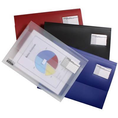 Beautone Document Wallet Extra Large With Businesscard Holder Foolscap Clear 100851905 - SuperOffice