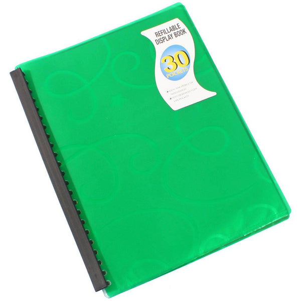 Beautone Jewel Display Books Refillable 30 Pocket A4 Green 100851919 - SuperOffice