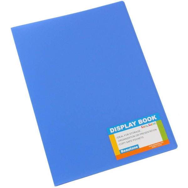 Beautone Tropical Display Book Refillable 20 Pocket A4 Blue 100851874 - SuperOffice