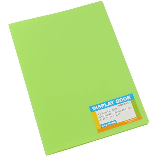 Beautone Tropical Display Book Refillable 20 Pocket A4 Lime 100851875 - SuperOffice