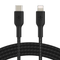 Belkin BoostUp Charge USB-C to Lightning Braided Cable 1m Black CAA004bt1MBK - SuperOffice