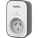 Belkin SurgeCube 240V 1 Outlet Wall Mounted Surge Protector Power Board Plug Grey/White 2 Pack BSV102AU (2 Pack) - SuperOffice