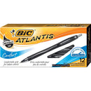 Bic Atlantis Comfort Retractable Ballpoint Pen Black Box 12 7199654 - SuperOffice