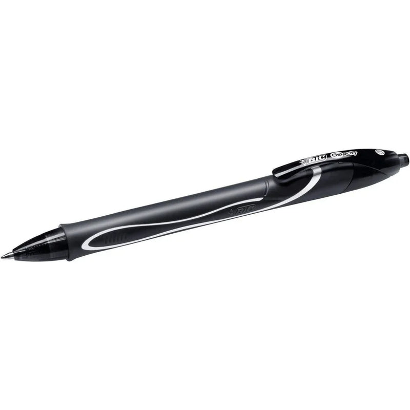 Bic Gelocity Retractable Quick Dry Gel Pen Medium 0.7mm Black Box 12 949873 (Box 12) - SuperOffice