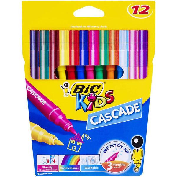Bic Kids Cascade Marker Assorted Pack 12 926556 - SuperOffice