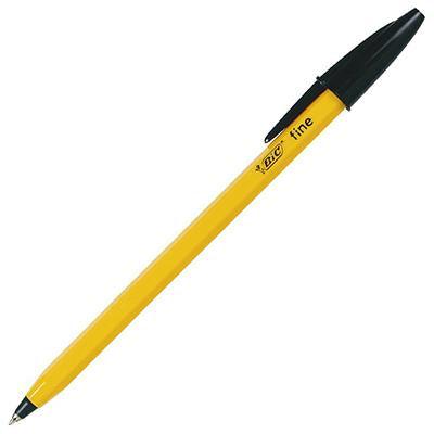 Bic Original Orange Ballpoint Pens Fine Black Box 12 952000 - SuperOffice