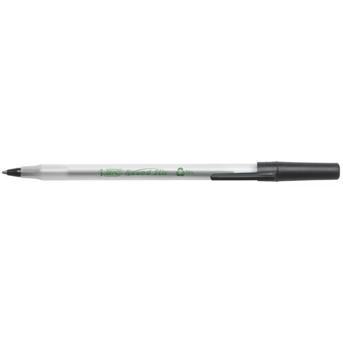 BIC Round Stic ECOlutions Ballpoint Pens 50 Pack Black 7189864 - SuperOffice