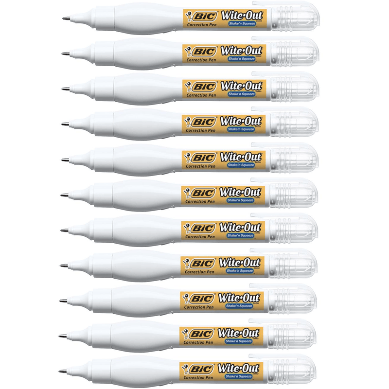 Bic Wite-Out Shake N Squeeze Pen Correction 8ml White Box 11 951974 (Box 11) - SuperOffice