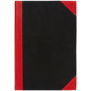 Black And Red Notebook Casebound Feint Ruled 100 Leaf 165 X 117Mm 08200 - SuperOffice