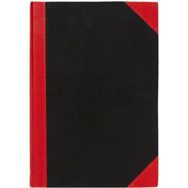 Black And Red Notebook Casebound Feint Ruled 100 Leaf 180 X 128Mm 08300 - SuperOffice