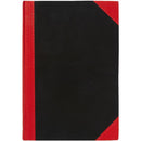 Black And Red Notebook Casebound Feint Ruled 100 Leaf 200 X 163Mm 08100 - SuperOffice