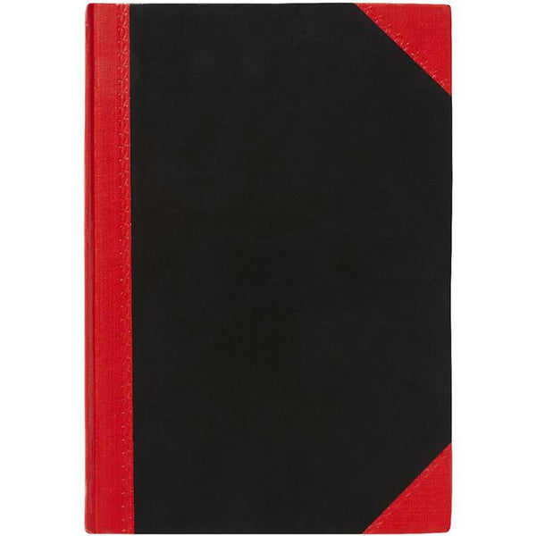 Black And Red Notebook Casebound Feint Ruled 100 Leaf A5 05100 - SuperOffice