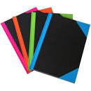 Black And Red Notebook Casebound Ruled A-Z Index 192 Leaf A5 Assorted Corners 3012 - SuperOffice