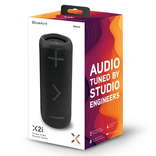 BlueAnt X2i Portable Bluetooth Speakers 20W Slate Black X2i-SB - SuperOffice