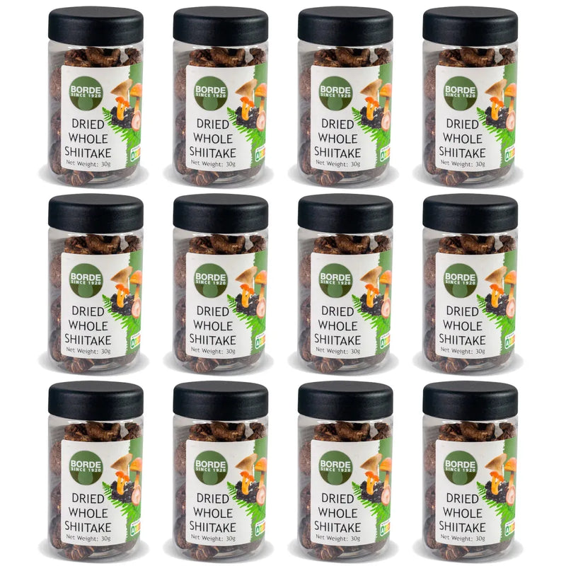 Borde Dried Whole Shiitake 30g 12 Pack Bulk BORD31 - SuperOffice