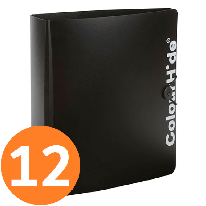 Box 12 Colourhide Lever Arch File PP A4 Black Polypropylene 6604002 (Box 12) - SuperOffice