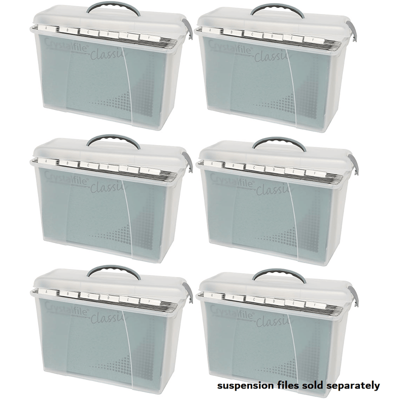 Box 6 Crystalfile Carry Case Store Clear Lid / Clear Base 8007712A (Box 6) - SuperOffice