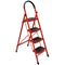 Brady 4 Step Ladder 120kg Red 856174 - SuperOffice