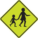Brady Children Crossing Symbol C1 Reflective Aluminium 600x600mm Fluoro/Yellow/Green/Black B843074 - SuperOffice