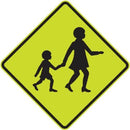 Brady Children Crossing Symbol C1 Reflective Aluminium 750x750mm Fluoro/Yellow/Green/Black B843917 - SuperOffice