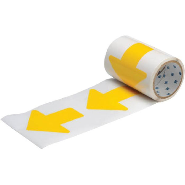 Brady Durable Floor Markers Arrow Yellow 51x127mm Pack 100 873243 - SuperOffice