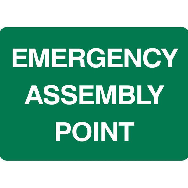 Brady Emergency Assembly Point Sign 250x180mm B843022 - SuperOffice