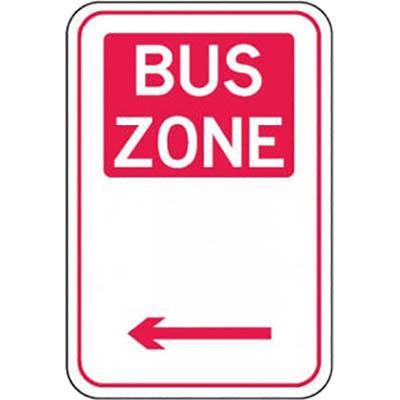 Brady Parking Signs - Bus Zone Arrow Left Metal B850877 - SuperOffice