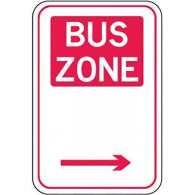 Brady Parking Signs - Bus Zone Arrow Right B850878 - SuperOffice