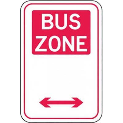 Brady Parking Signs - Bus Zone Reflective Aluminium B850874 - SuperOffice