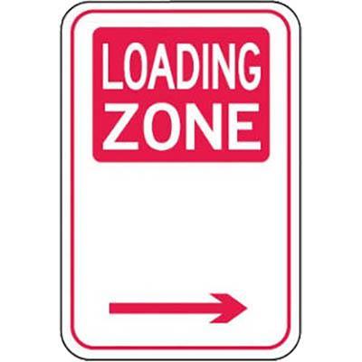 Brady Parking Signs - Loading Zone Arrow Right Metal B850885 - SuperOffice