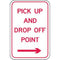 Brady Parking Signs - Pick Up And Drop Off Point Arrow Right Metal B850899 - SuperOffice