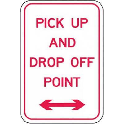 Brady Parking Signs - Pick Up And Drop Off Point Reflective Aluminium B850894 - SuperOffice