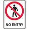 Brady Prohibition Sign No Entry 450x300mm Polypropylene 835200 - SuperOffice